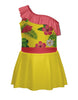 Tropicoco One Shoulder w Ruffle Dress