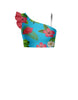 Tropicoco One Shoulder Crop with Gather Sleeve
