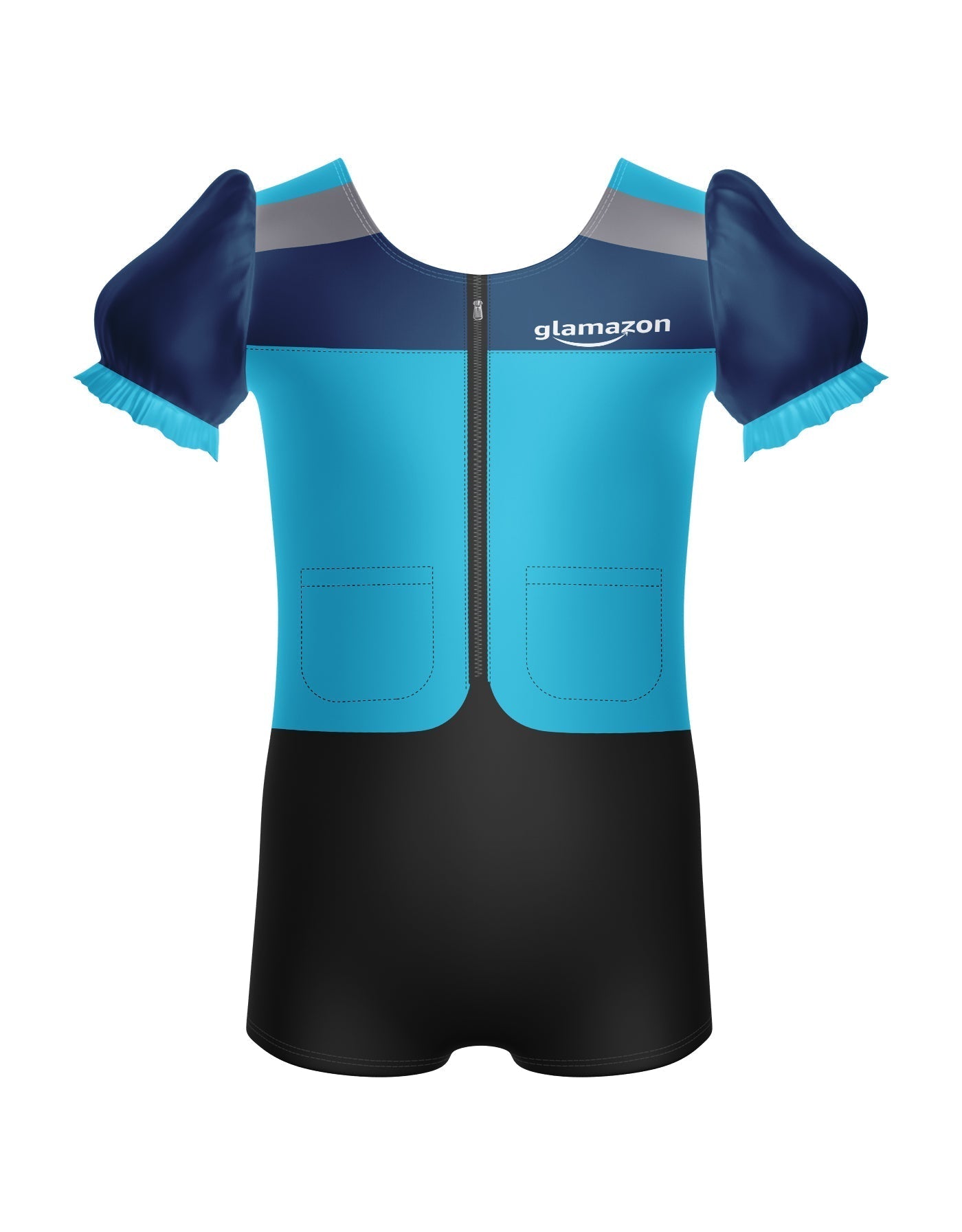 Glamazon Deliveries Puff Sleeve Biketard