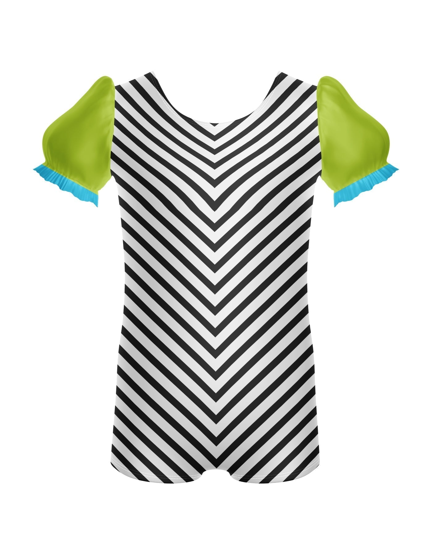 Banana Split Puff Sleeve Biketard