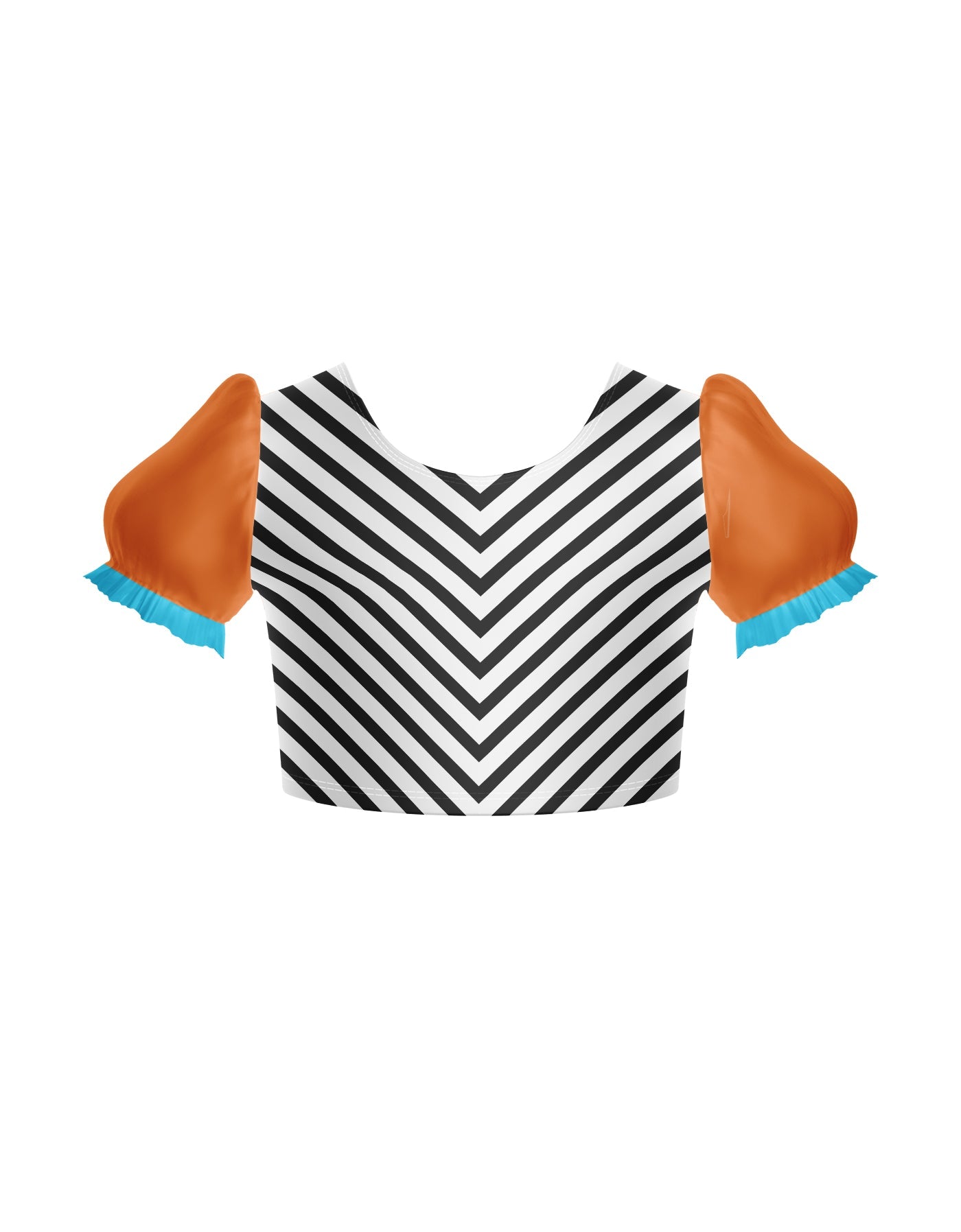 Banana Split Puff Sleeve Crop Top