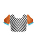 Banana Split Puff Sleeve Crop Top