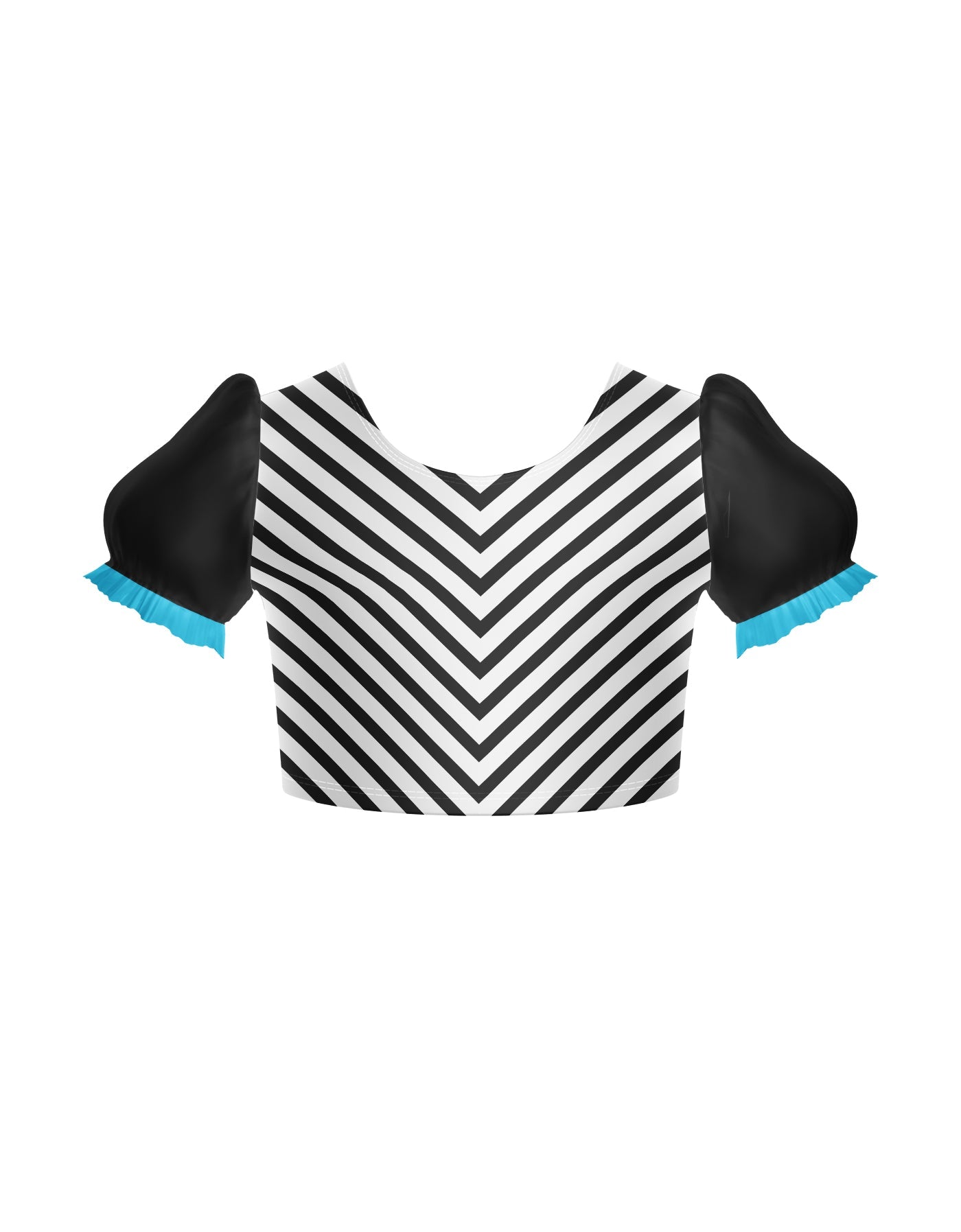 Banana Split Puff Sleeve Crop Top