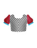Banana Split Puff Sleeve Crop Top