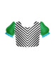 Banana Split Puff Sleeve Crop Top