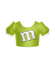 Chocolate M Puff Sleeve Crop Top