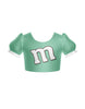 Chocolate M Puff Sleeve Crop Top