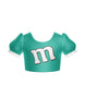 Chocolate M Puff Sleeve Crop Top