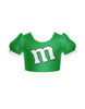Chocolate M Puff Sleeve Crop Top