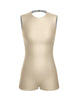 Solid Lycra Sleeveless Open Back Biketard