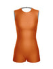 Solid Lycra Sleeveless Open Back Biketard
