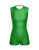 Solid Lycra Sleeveless Open Back Biketard