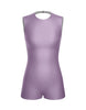 Solid Lycra Sleeveless Open Back Biketard