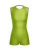 Solid Lycra Sleeveless Open Back Biketard