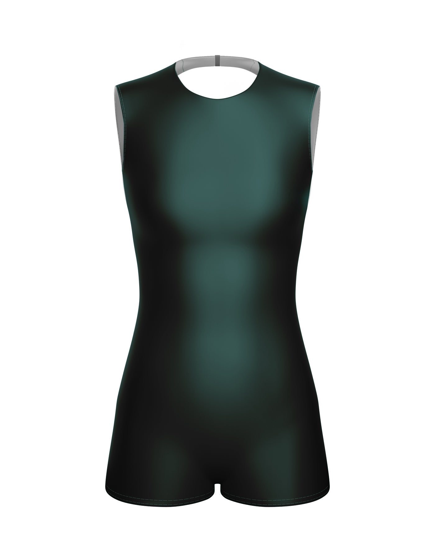 Solid Lycra Sleeveless Open Back Biketard
