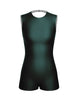 Solid Lycra Sleeveless Open Back Biketard