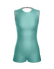 Solid Lycra Sleeveless Open Back Biketard
