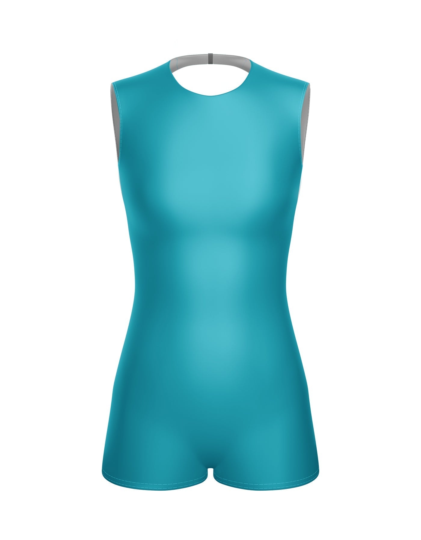 Solid Lycra Sleeveless Open Back Biketard
