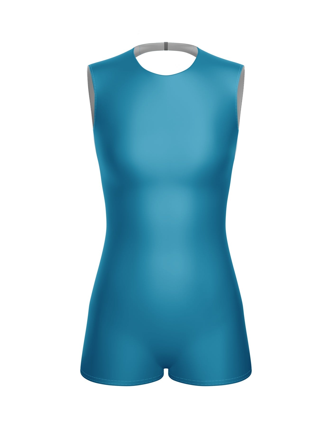 Solid Lycra Sleeveless Open Back Biketard