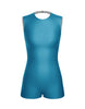 Solid Lycra Sleeveless Open Back Biketard
