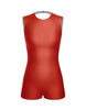Solid Lycra Sleeveless Open Back Biketard