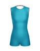 Solid Lycra Sleeveless Open Back Biketard