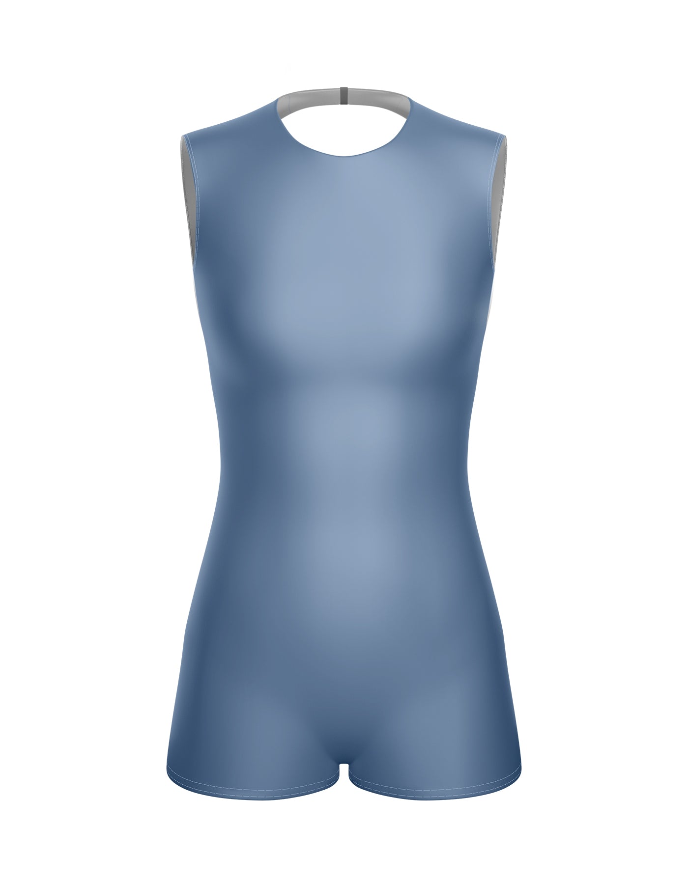 Solid Lycra Sleeveless Open Back Biketard