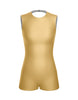 Solid Lycra Sleeveless Open Back Biketard