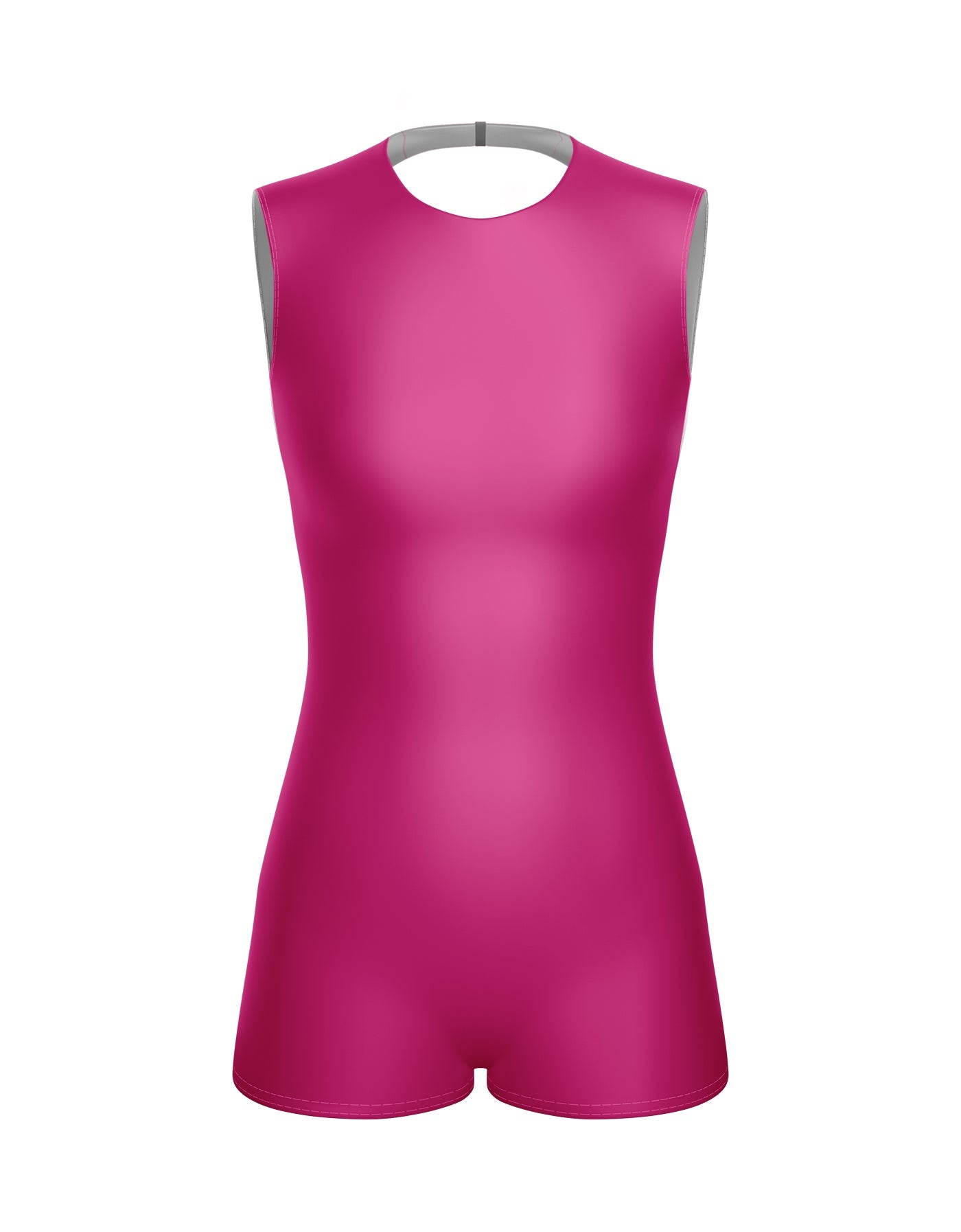 Solid Lycra Sleeveless Open Back Biketard