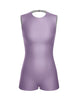 Solid Lycra Sleeveless Open Back Biketard
