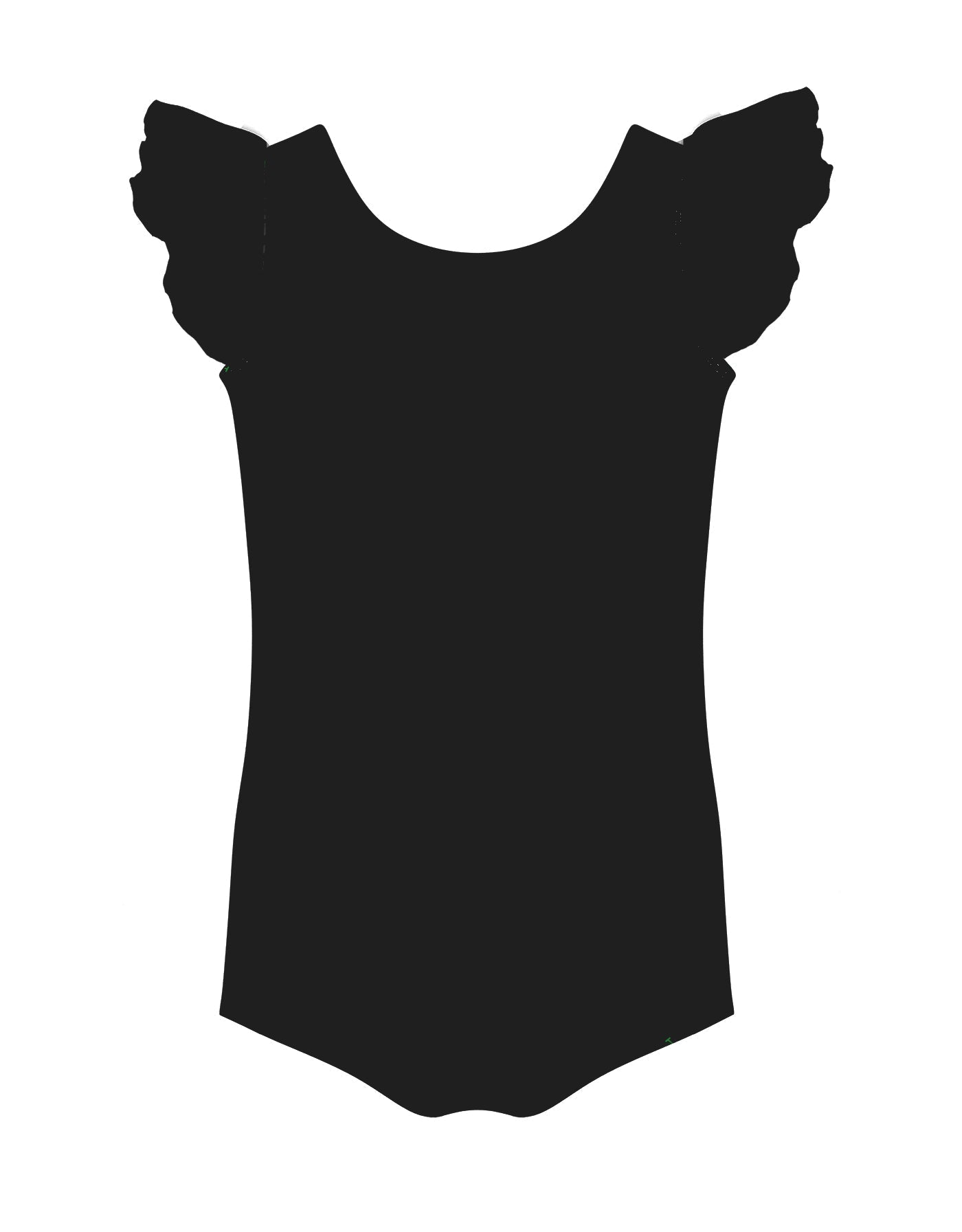 Solid Lycra Tank with Gather Sleeve Leotard