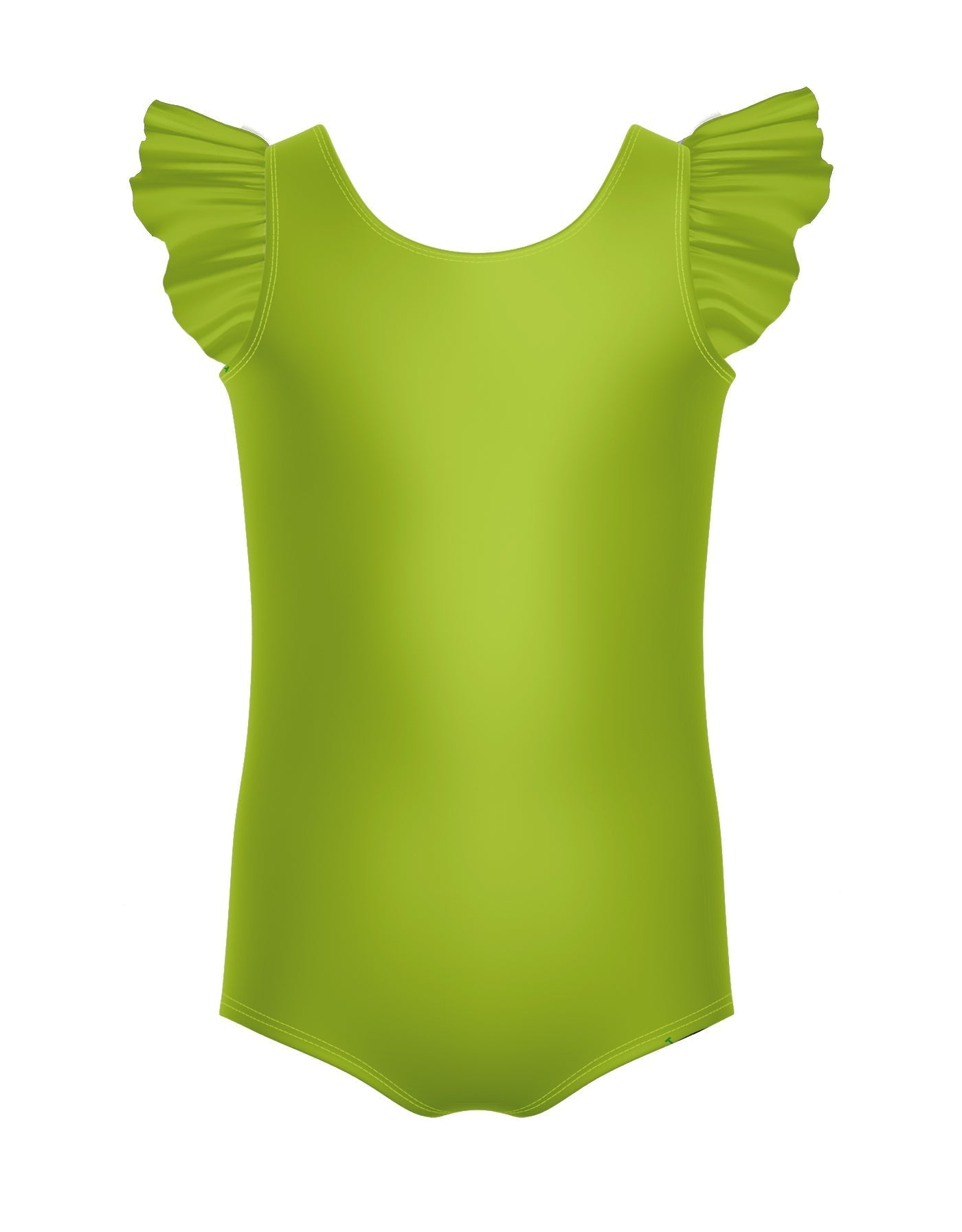 Solid Lycra Tank with Gather Sleeve Leotard