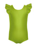 Solid Lycra Tank with Gather Sleeve Leotard