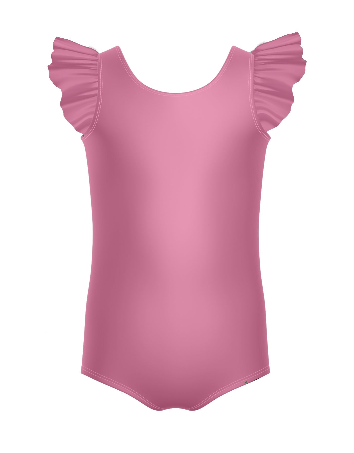 Solid Lycra Tank with Gather Sleeve Leotard
