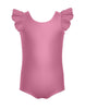 Solid Lycra Tank with Gather Sleeve Leotard