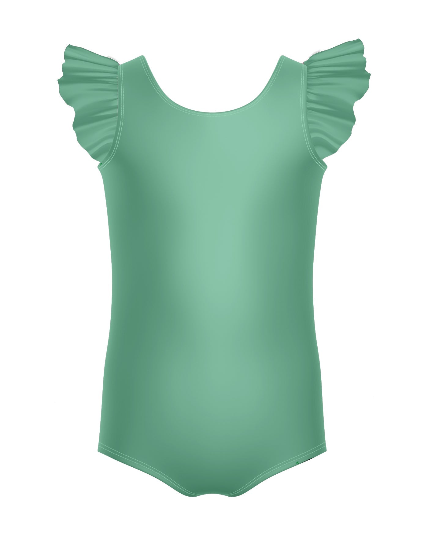 Solid Lycra Tank with Gather Sleeve Leotard