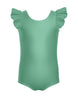 Solid Lycra Tank with Gather Sleeve Leotard