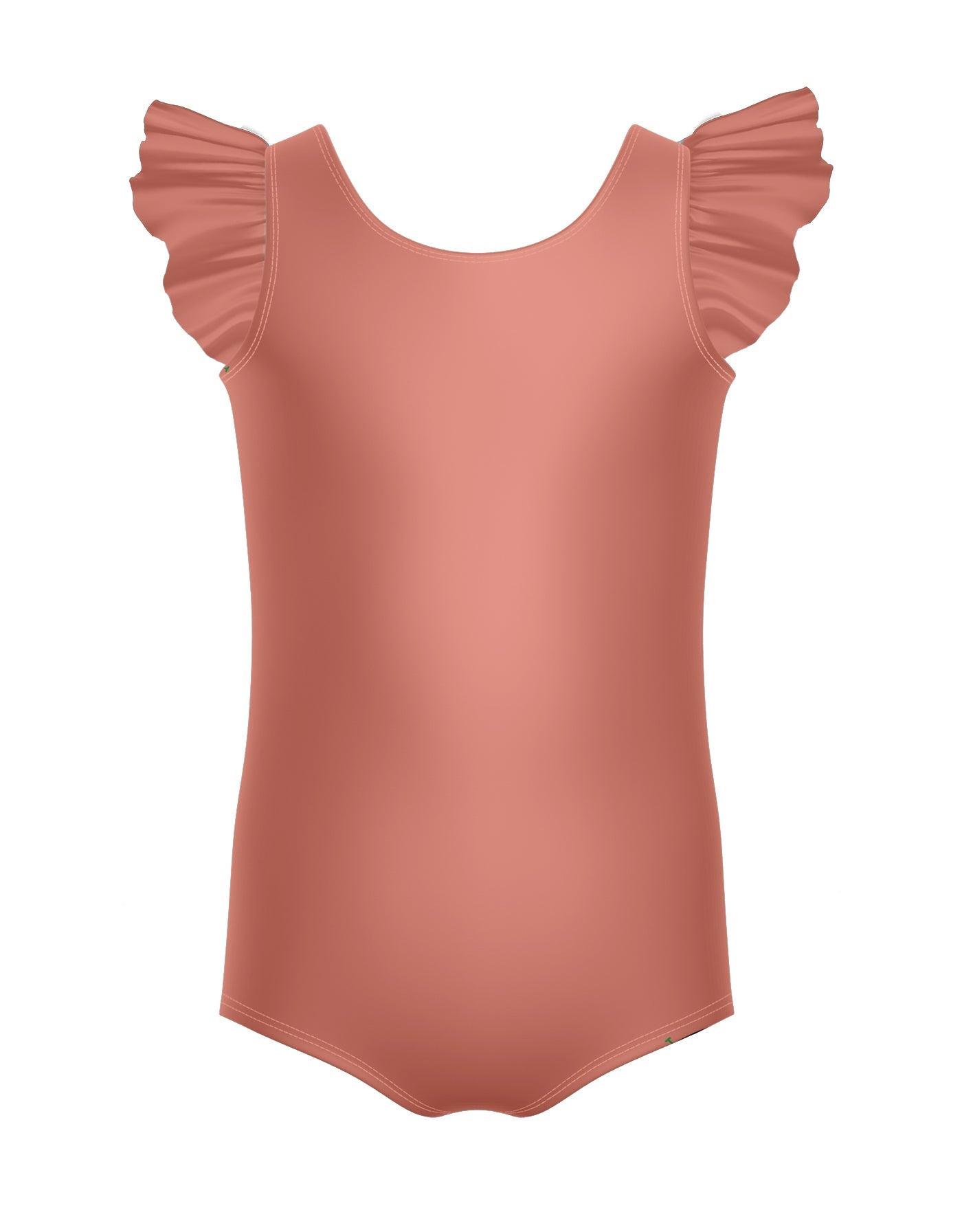 Solid Lycra Tank with Gather Sleeve Leotard