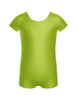 Solid Lycra Cap Sleeve Biketard