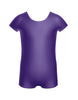 Solid Lycra Cap Sleeve Biketard