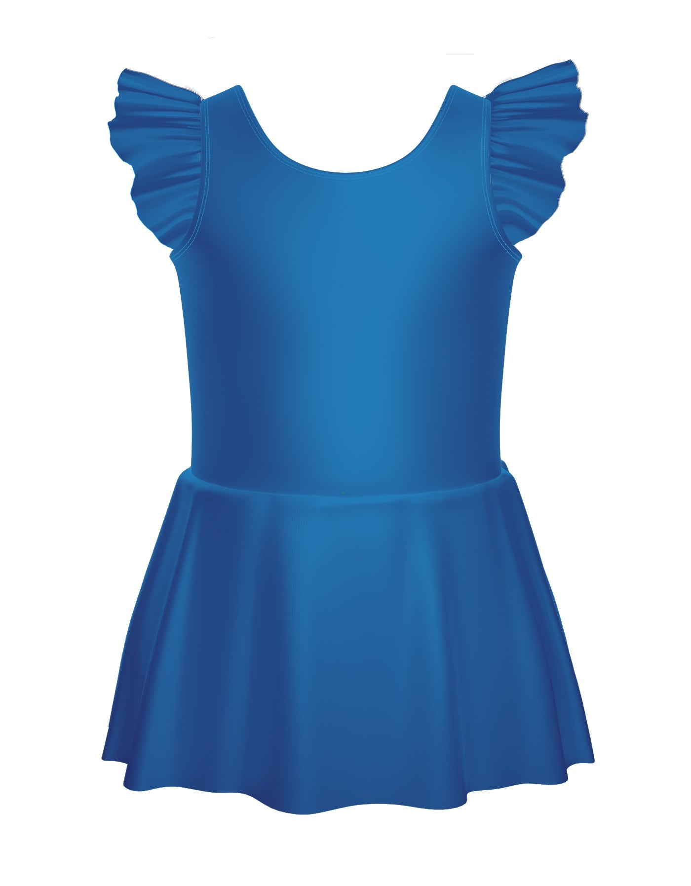 Solid Lycra Tank with Gather Sleeve Dress
