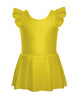 Solid Lycra Tank with Gather Sleeve Dress