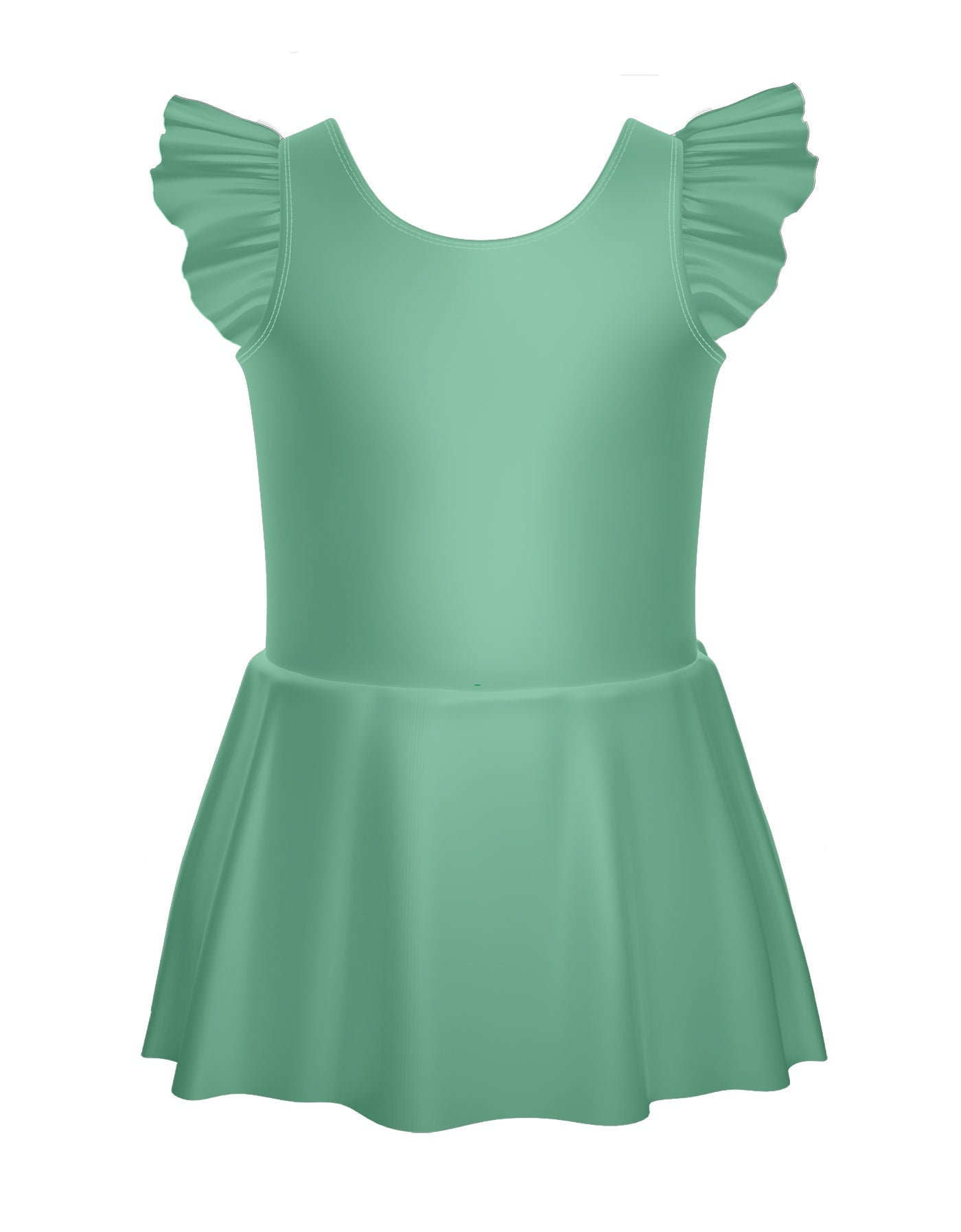Solid Lycra Tank with Gather Sleeve Dress