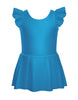 Solid Lycra Tank with Gather Sleeve Dress