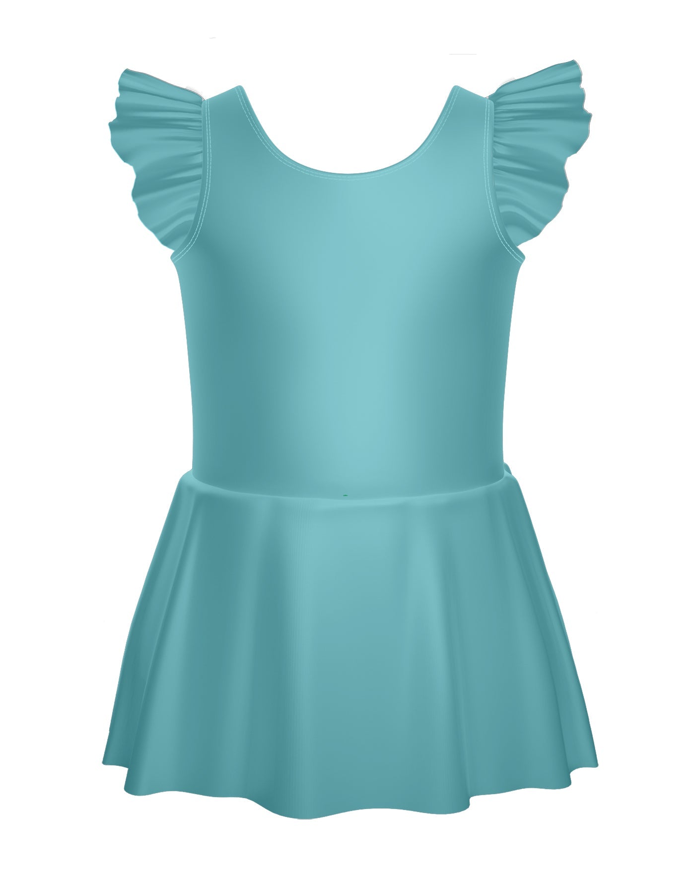 Solid Lycra Tank with Gather Sleeve Dress