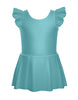 Solid Lycra Tank with Gather Sleeve Dress