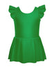 Solid Lycra Tank with Gather Sleeve Dress
