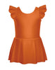 Solid Lycra Tank with Gather Sleeve Dress