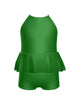 Solid Lycra Cami Biketard with Peplum
