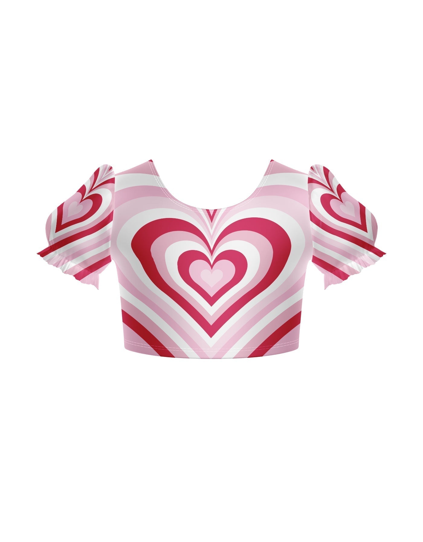 Love Shack Puff Sleeve Crop Top